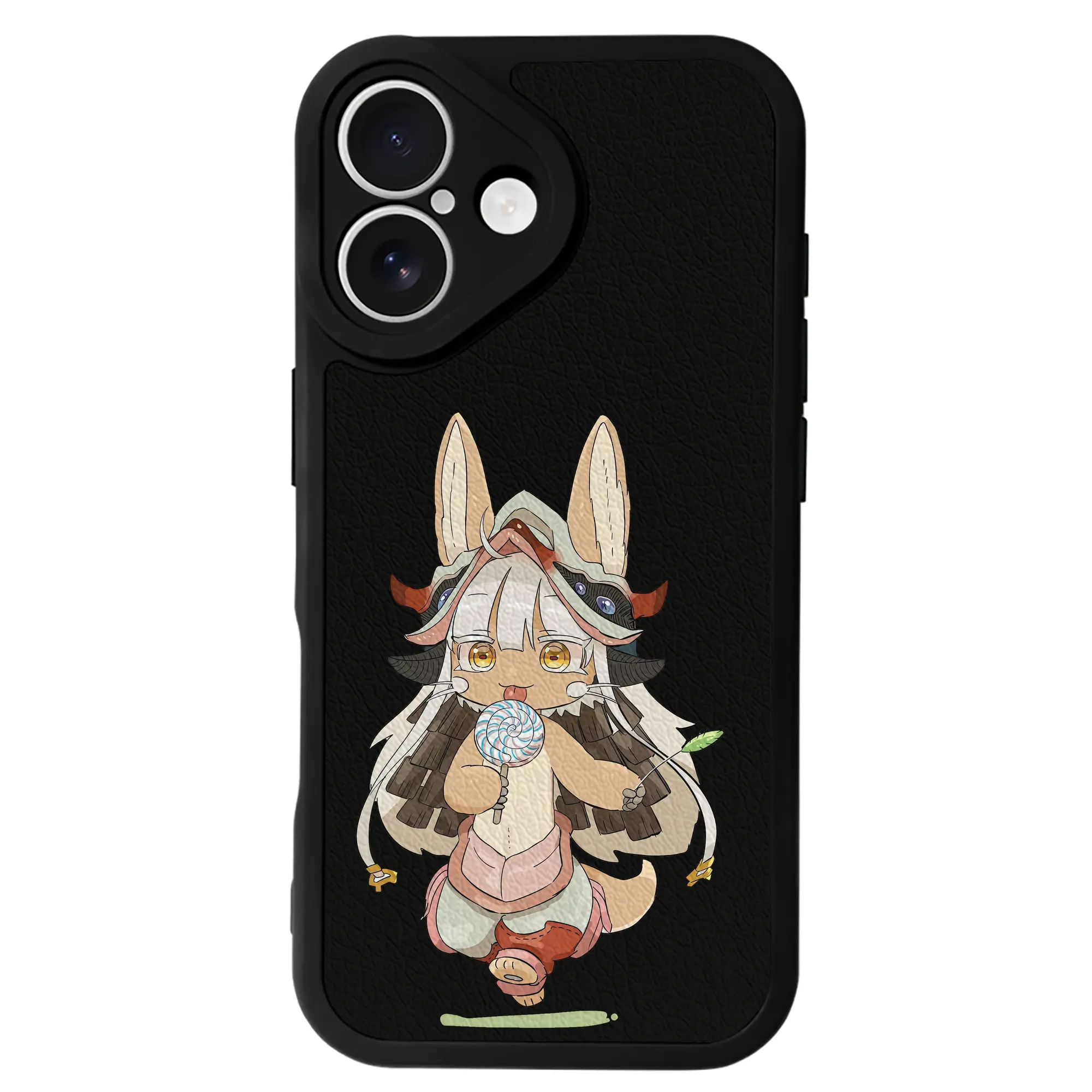 メイドインアビス グッズ,ナナチ - IPhone 16シリーズ対応 ・ シリコンスマホケース ・ レザー調 ・ 高精度フィット ・ 耐衝撃 ・ ワイヤレス充電対応 ・ 精密カット